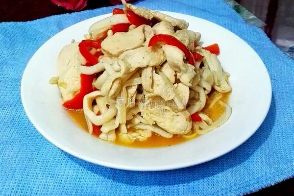 白玉菇炒鸡脯的做法图解8