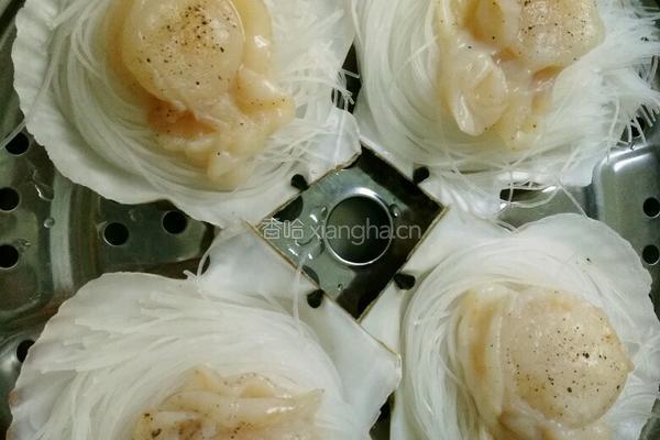 蒜蓉粉丝蒸扇贝的做法图解6