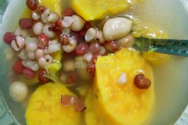 红豆薏米花生红薯糖水的做法图解5