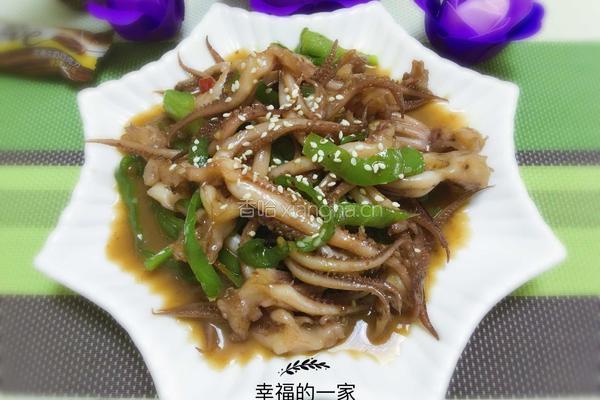青椒鱿鱼的做法图解5