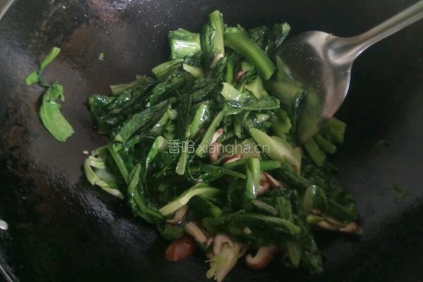 油麦菜炒香菇的做法图解6
