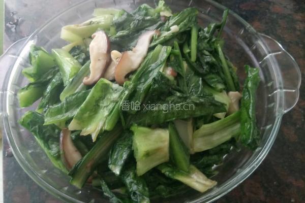 油麦菜炒香菇的做法图解7