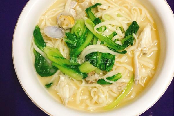 海鲜青菜面的做法图解7
