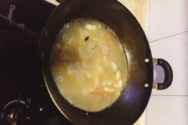 海鲜青菜面的做法图解5