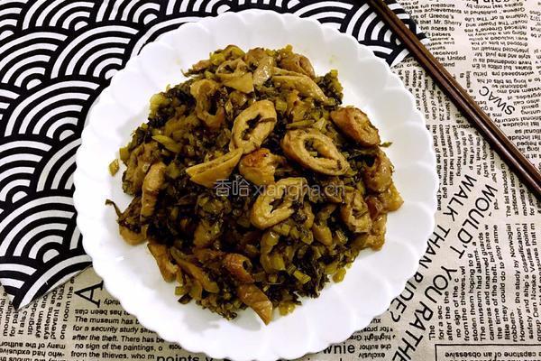 咸菜炒猪大肠的做法图解16