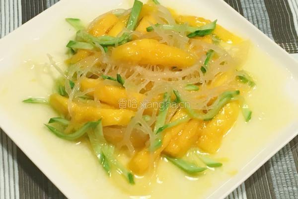 芒果拌黄瓜石花菜的做法图解6