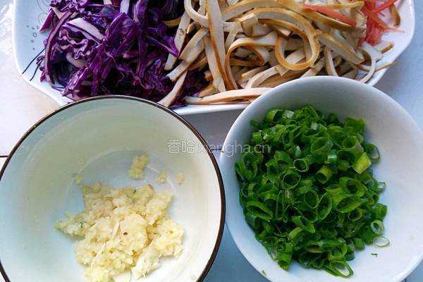 凉拌紫菜豆腐干的做法图解4
