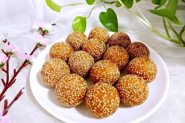 南瓜芝麻圆的做法图解1