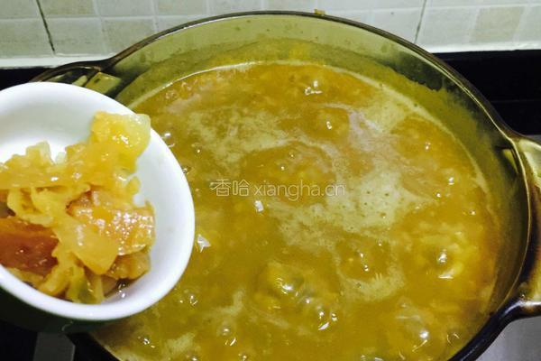 牛肝菌排骨干贝海虾粥的做法图解11