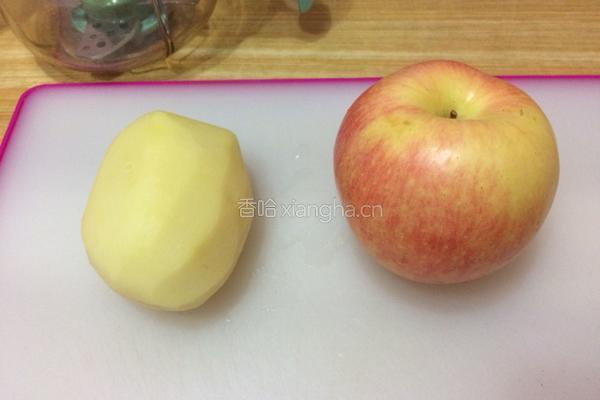 奶香玉米苹果土豆米糊的做法图解1