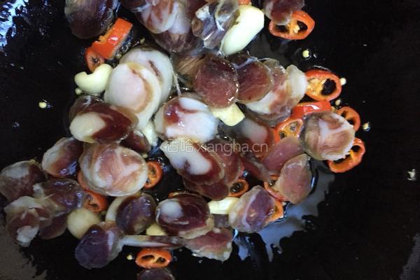 腊肠炒豇豆的做法图解6
