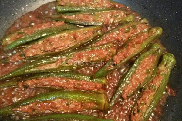 秋葵酿肉的做法图解7