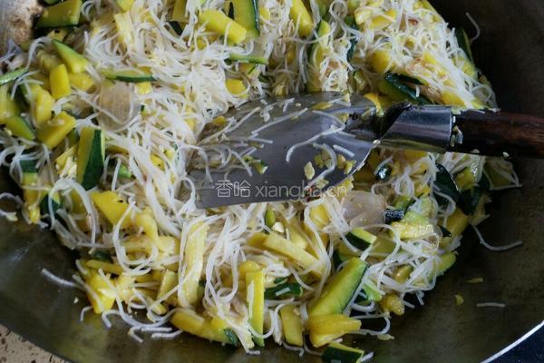 青南瓜炒粉丝的做法图解18