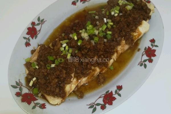 肉末浇豆腐
