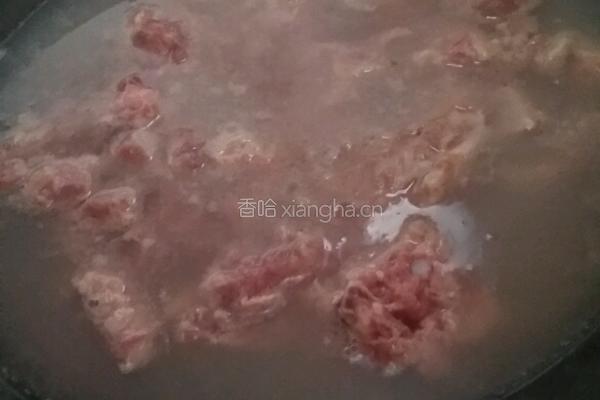 榴莲皮排骨汤的做法图解4