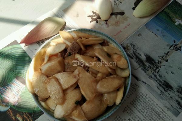 茭白炒肉的做法图解6