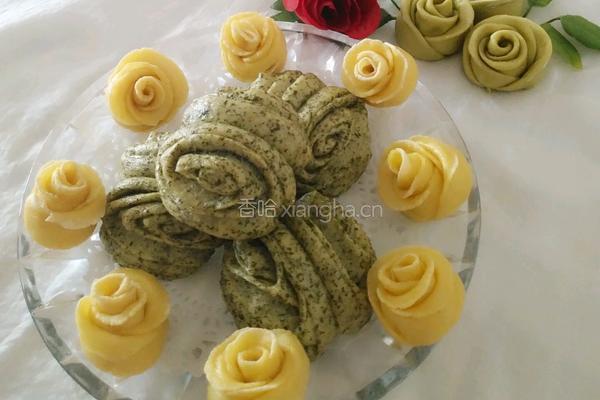 菠菜花卷馍的做法图解5