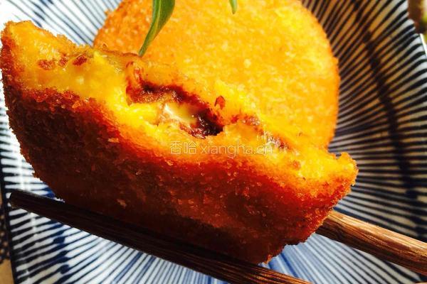 南瓜红豆芝士饼的做法图解13