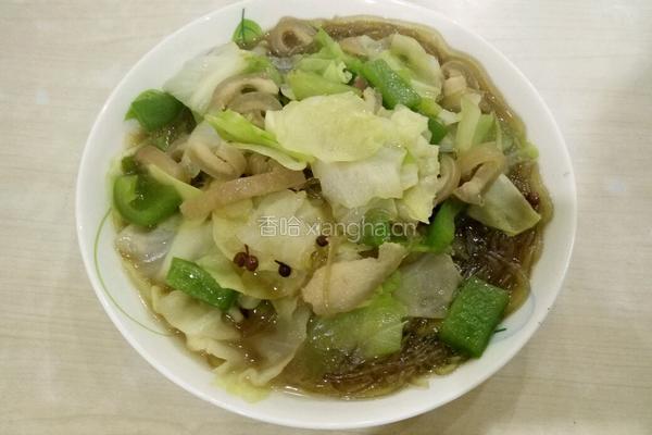 包菜炖粉条的做法图解7