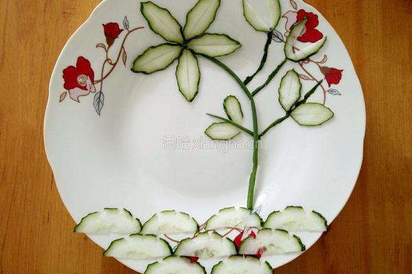黄瓜花样拼盘的做法图解12