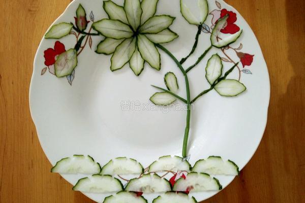黄瓜花样拼盘的做法图解15