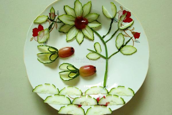 黄瓜花样拼盘的做法图解22