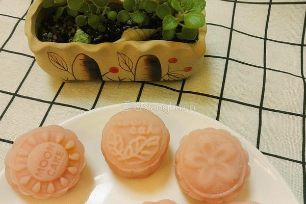 椰香奶黄馅冰皮月饼的做法图解28