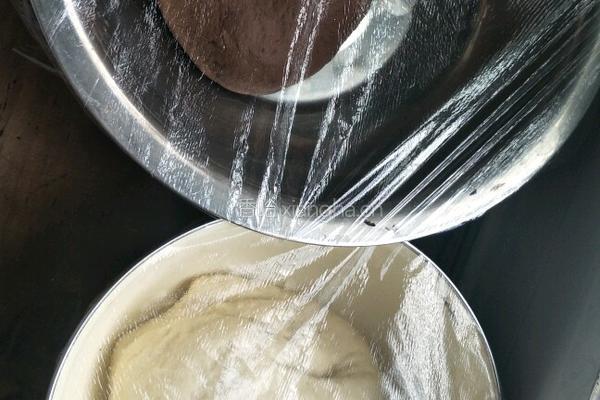 可可粉双色馒头的做法图解3