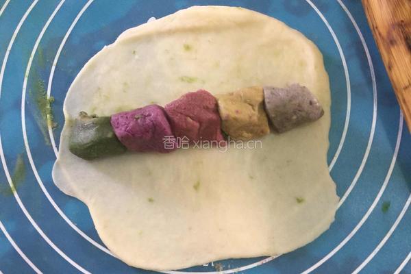 彩虹蛋黄酥的做法图解8