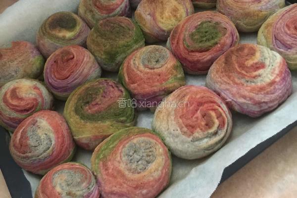 彩虹蛋黄酥的做法图解19