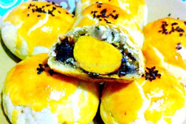 五仁豆沙蛋黄酥的做法图解8