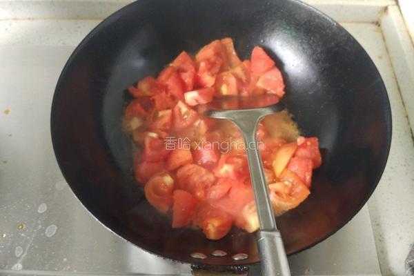 西红柿豆腐虾仁汤的做法图解4