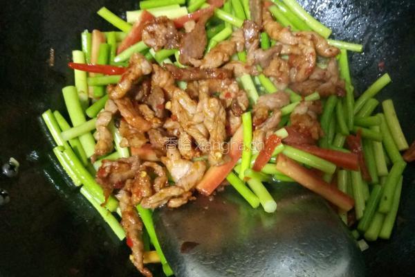 蒜台肉丝的做法图解9