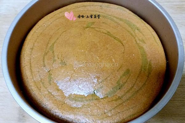 椰香抹茶花纹蛋糕的做法图解21