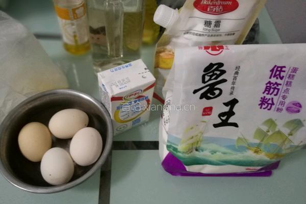 蓝莓蛋糕卷的做法图解1