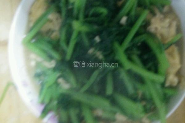 茼蒿炒鸡蛋的做法图解4