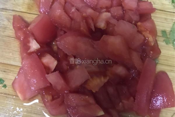 西红柿打卤面的做法图解2