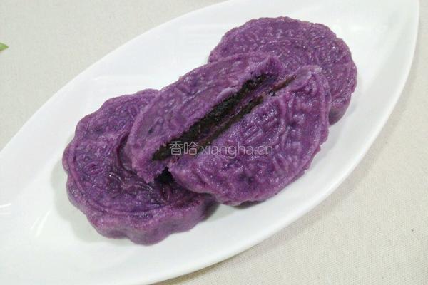 紫薯豆沙月饼的做法图解10