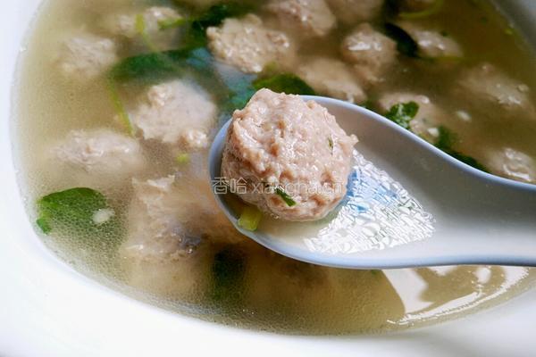氽清汤肉丸的做法图解11