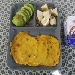 胡萝卜葱花鸡蛋饼的做法[图]