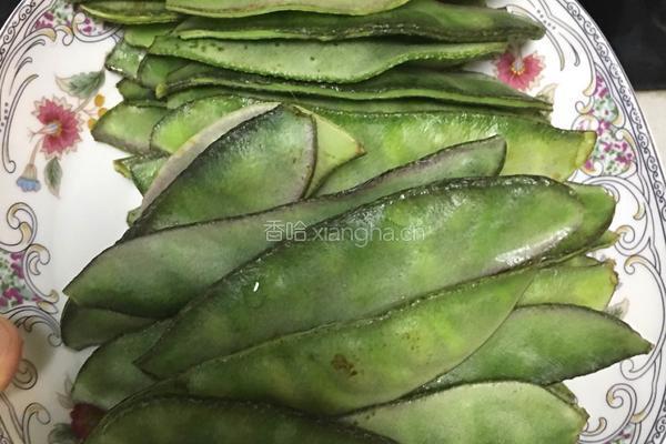 香炸扁豆盒的做法图解1