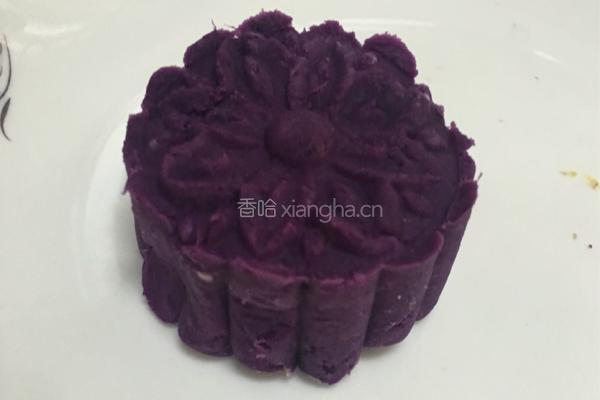 紫薯红豆馅月饼的做法图解6