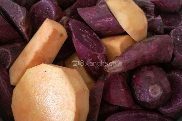 紫红薯芋圆的做法图解1