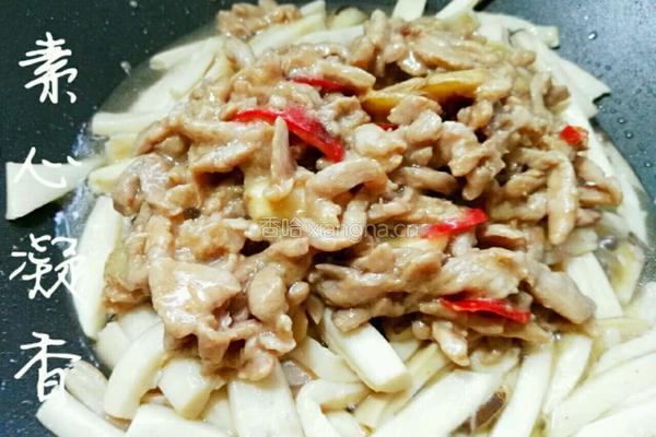 蚝油杏鲍菇炒肉的做法图解4