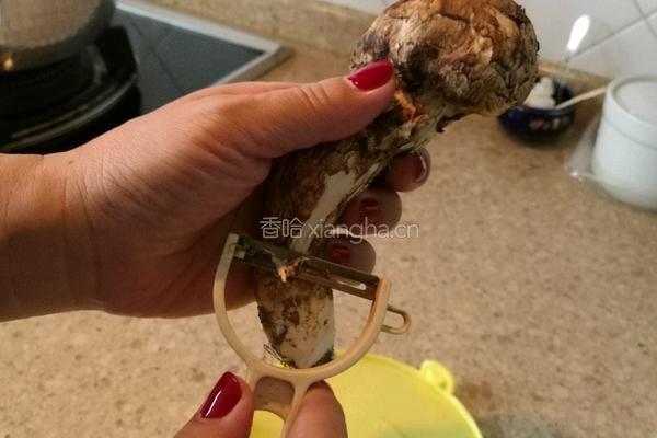 松茸芥兰排骨饭的做法图解5