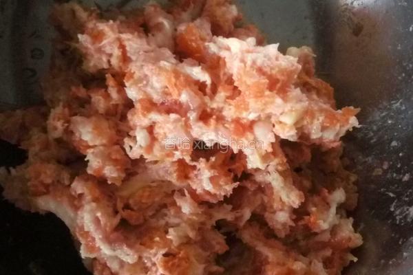 胡萝卜肉馅丸子的做法图解3