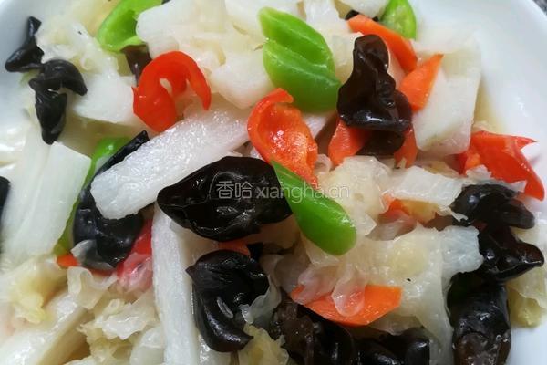 双耳炒山药的做法图解5