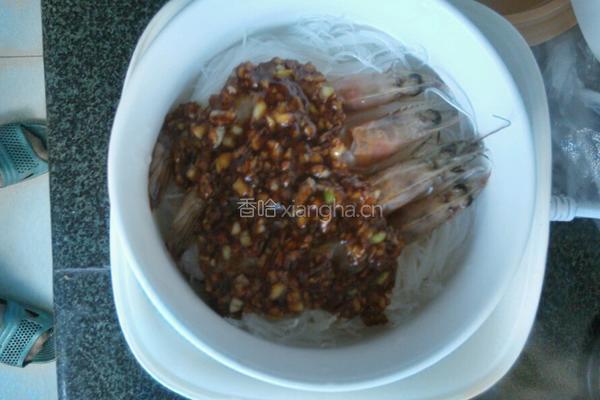 蒜蓉粉丝大虾的做法图解4