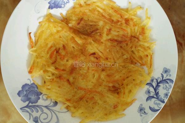 土豆红萝卜丝煎饼
