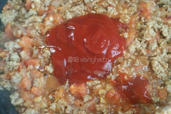 肉酱茄汁意面的做法图解6